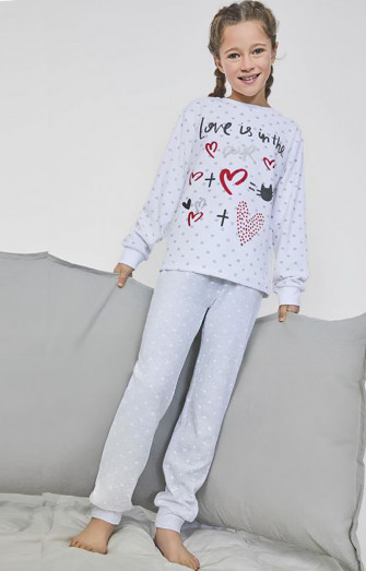 Pijama terciopelo niña LOVE...